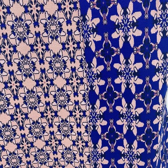 H&M pink blue sleeveless tunic mini dress side slits retro funky avant-garde 6 - Picture 8 of 8